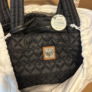 BRIGHTON Knox Heart to Heart XL Black Tote Bag